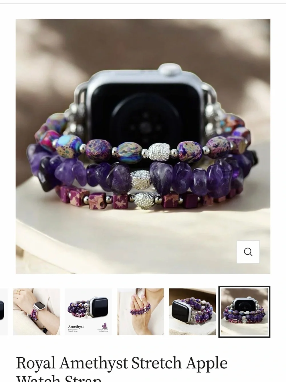 Cape Diablo Purple and Pink Multi-Strand Beaded Watch Band